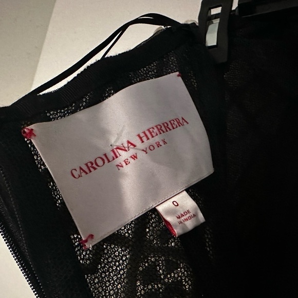 New Carolina Herrera Chalet Beaded & Embroidered Tulle Strapless Cocktail Dress - Picture 12 of 16